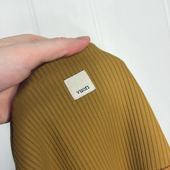 Vuori Rib Studio Legging in Dark Golden Yellow Workout Running Women’s Large - Picture 6 of 7